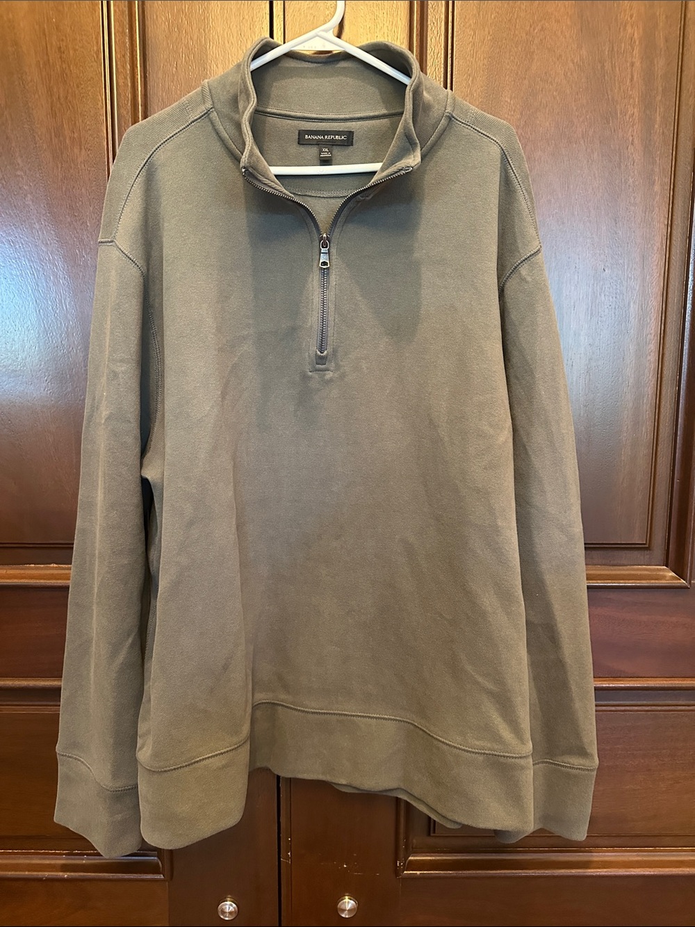 Banana Republic Men's Half-Zip Pullover in Olive